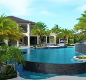 Μέσα σε μια απίστευτη βίλα 23 εκατ δολαρίων - εμπνευσμένη από χλιδάτο resort: Περιβάλλεται από λίμνη, έχει πισίνα με τροπικό design (βίντεο)