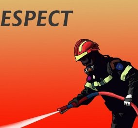 Το «respect» του Αρκά στους πυροσβέστες: Ένα σκίτσο - φόρος τιμής σε αυτούς που δίνουν μάχη με τις φλόγες στα πύρινα μέτωπα