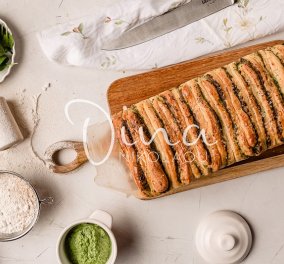 Ντίνα Νικολάου: Το απίθανο ψωμί με πέστο σπανακιού και φέτας – Μοσχομυρίζει ελληνικές γεύσεις - Κυρίως Φωτογραφία - Gallery - Video