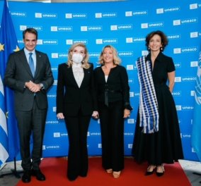 Μαριάννα Βαρδινογιάννη στο Παρίσι: Επίσκεψη του πρωθυπουργού στην UNESCO και συνάντηση με την Audrey Azoulay (φωτό) 