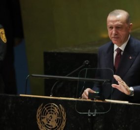 Ερντογάν στον ΟΗΕ: Ζήτησε διάλογο Τουρκίας-Ελλάδας για το Αιγαίο (βίντεο)- Τα παράπονά του για τη μη αναγνώριση του ψευδοκράτους  - Κυρίως Φωτογραφία - Gallery - Video