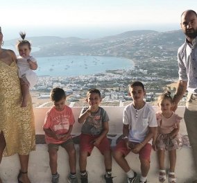 Ολυμπία Χοψονίδου - Βασίλης Σπανούλης: Οι φωτό από την βάφτιση της κορούλας τους - το 6ο παιδί της οικογένειας! (βίντεο)