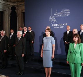 Με στυλάτο look & πράσινο κοστούμι στη Ρώμη η Κατερίνα Σακελλαροπούλου -H ΠτΔ μετέχει στην σύνοδο αρχηγών - κρατών Arraiolos (φωτό) - Κυρίως Φωτογραφία - Gallery - Video