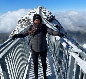 Η Άλκηστις Πρωτοψάλτη πάνω από τα σύννεφα στα 3.000 μέτρα - Έτοιμη για «παραπέντε» στον απέραντο ουρανό (φωτό) - Κυρίως Φωτογραφία - Gallery - Video