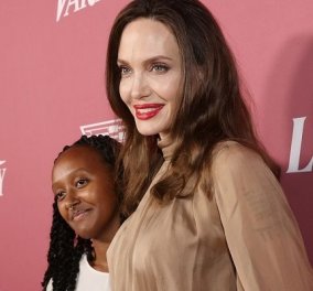 Η Angelina Jolie με σιφόν nude φόρεμα στην εκδήλωση «Power of Women» - την συνόδευσε μόνο η Zahara (φωτό & βίντεο) - Κυρίως Φωτογραφία - Gallery - Video