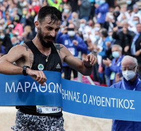 Μαραθώνιος 2021: Νικητής ο Κώστας Γκελαούζος με ρεκόρ 17 ετών - Έκοψε την κορδέλα στα 2:16:50 (φωτό - βίντεο) - Κυρίως Φωτογραφία - Gallery - Video