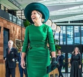 Βασίλισσα Μάξιμα: Με emerald πράσινο & ασορτί καπελαδούρα - η royal εντυπωσίασε (φωτό & βίντεο) - Κυρίως Φωτογραφία - Gallery - Video