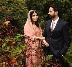 Η κάτοχος του Νόμπελ Ειρήνης Malala παντρεύτηκε τον αγαπημένο της Asser σε μια ρομαντική τελετή (φωτό)