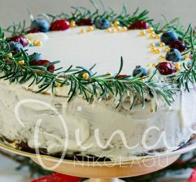 Η Ντίνα Νικολάου προτείνει για την Πρωτοχρονιά: Βασιλόπιτα με τρούφα και γλάσο τυριού - θυμίζει τούρτα!