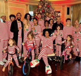 Η Diana Ross περιτριγυρισμένη από την τεράστια οικογένειά της - όλοι με ασορτί χριστουγεννιάτικες πιτζάμες (φωτό) - Κυρίως Φωτογραφία - Gallery - Video