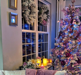 Μωβ Χριστουγεννιάτικα δέντρα: Μοντέρνα - προτώτυπα - εντυπωσιακά! - Ξεφύγετε από τα συνηθισμένα (φωτό)