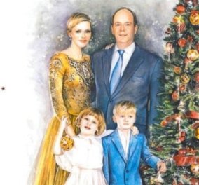 Πάνε οι παλιές «δόξες»: Εικονογραφημένη φέτος η χριστουγεννιάτικη κάρτα του πρίγκιπα Αλβέρτου & της πριγκίπισσας Σαρλίν (φωτό)