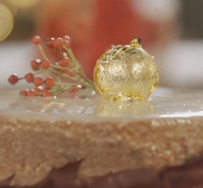 Η βασιλόπιτα που εμπνεύστηκε φέτος ο Στέλιος Παρλιάρος: Αμύγδαλο, πορτοκάλι & φρούτα γλασέ «πρωταγωνιστούν» - Κυρίως Φωτογραφία - Gallery - Video