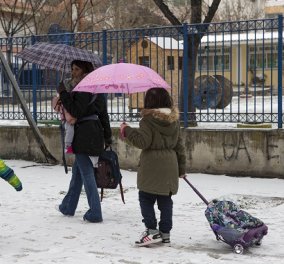 Κακοκαιρία Ελπίς: Κλειστά όλα τα σχολεία και οι βρεφονηπιακοί σταθμοί στην Αττική την Τετάρτη