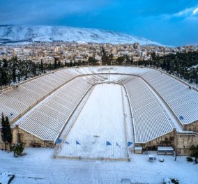 Η επόμενη μέρα του χιονιά στην Αθήνα μέσα από 15 λήψεις με drone: Στα λευκά Ακρόπολη, Ηρώδειο, Καλλιμάρμαρο, Σύνταγμα - Κυρίως Φωτογραφία - Gallery - Video