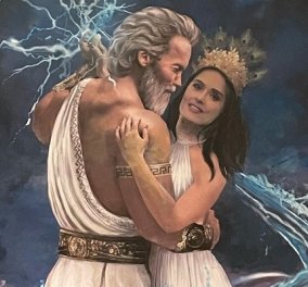 Σάλμα Χάγιεκ Ήρα & Δίας ο Σβαρτσενέγκερ: Το πιο διάσημο ζευγάρι θεών της αρχαίας Ελλάδας στο Χόλιγουντ (φωτό & βίντεο)