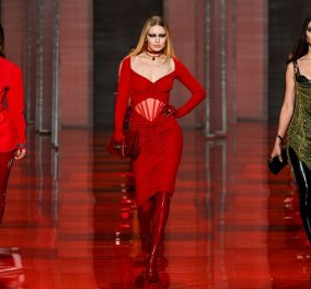 Εβδομάδα μόδας Μιλάνου: Emily Ratajkowski, Gigi & Bella Hadid στο catwalk του Versace με τολμηρά looks (φωτό & βίντεο) - Κυρίως Φωτογραφία - Gallery - Video