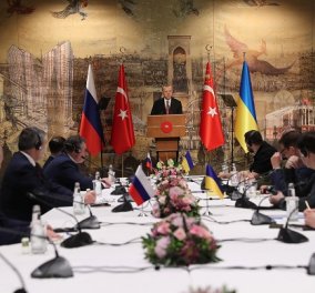 Κωνσταντινούπολη: Άρχισαν οι συνομιλίες Ρωσίας & Ουκρανίας - Ο Ερντογάν υποδέχτηκε τους διαπραγματευτές (φωτό & βίντεο) - Κυρίως Φωτογραφία - Gallery - Video