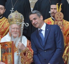 Μητσοτάκης σε Οικουμενικό Πατριάρχη Βαρθολομαίο: «Με τον Ερντογάν είχαμε μια ανοιχτή, ειλικρινή συζήτηση» (φωτό) - Κυρίως Φωτογραφία - Gallery - Video