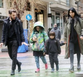 Ζενεβιέβ Μαζαρί: Η σπάνια εμφάνιση με τον σύζυγό της & τα παιδιά τους - οι φωτό από την οικογενειακή βόλτα 