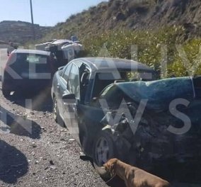 Ηράκλειο: Νεκρό ζευγάρι σε τροχαίο - σφοδρή σύγκρουση τριών οχημάτων στα Αρμανώγεια - Κυρίως Φωτογραφία - Gallery - Video