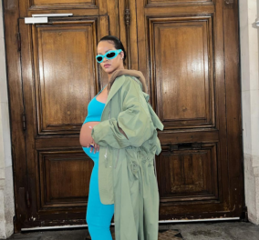 Rihanna: Το πιο bad girl του τραγουδιού γίνεται ιέρεια της θηλυκότητας, της εγκυμοσύνης- Τιρκουάζ jumpsuit, ασορτί τα γυαλιά (φωτό) - Κυρίως Φωτογραφία - Gallery - Video
