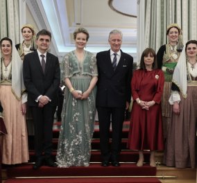 Βασιλιάς Φίλιππος - βασίλισσα Ματθίλδη του Βελγίου: Φωτό & βίντεο από το επίσημο δείπνο στο Προεδρικό Μέγαρο