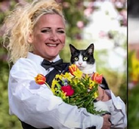Φοβόταν την έξωση και… παντρεύτηκε την γάτα της! Με σμόκιν στον γάμο η 49χρονη Deborah (φωτό & βίντεο) - Κυρίως Φωτογραφία - Gallery - Video