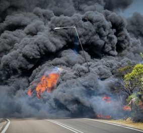 Φωτιά στη Κρέστενα Ηλείας: Μήνυμα 112 για εκκένωση περιοχών - σε σπίτια οι φλόγες (φωτό & βίντεο)