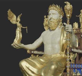 Good news: Ανακατασκευάστηκε το χρυσελεφάντινο άγαλμα του Δία - ένα από τα 7 θαύματα της αρχαιότητας - Στην Αρχαία Ολυμπία το εντυπωσιακό έκθεμα (φωτό) - Κυρίως Φωτογραφία - Gallery - Video