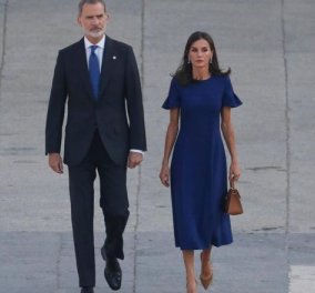 Λετίσια της Ισπανίας: Το αυστηρό μπλε all time Classic φόρεμα, της θλιμμένης βασίλισσας; (φωτό)  - Κυρίως Φωτογραφία - Gallery - Video