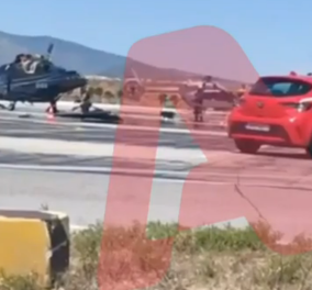Τρομακτικό! Ελικόπτερο έπιασε φωτιά κατά την απογείωση στο «Ελ. Βενιζέλος» - Κόπηκε στα 2 & έπεσε, σώος ο πιλότος (βίντεο)