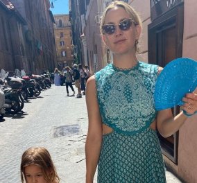 Η Kate Hudson φινετσάτη μαμά στην Ρώμη: Χέρι-χέρι με την 3χρονη κόρη της - Ρετρό γυαλιά ηλίου και βεντάλια (φωτό) - Κυρίως Φωτογραφία - Gallery - Video