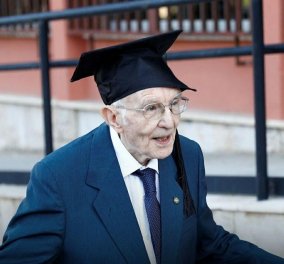 Ιταλία: 98χρονος Ιταλός πήρε master στην φιλοσοφία - Όνειρο του από φτωχό παιδί & εργάτης να σπουδάσει (φωτό & βίντεο) - Κυρίως Φωτογραφία - Gallery - Video