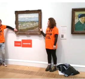 Βρετανία: Aκτιβιστές κόλλησαν τα χέρια τους σε πίνακα του Βαν Γκογκ εκφράζοντας την αγωνία τους για την κλιματική αλλαγή (βίντεο)