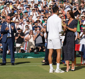 Wimbledon: Με αξεπέραστο σύνολο η  Κέιτ Μίντλετον βράβευσε τον Τζόκοβιτς - Για πρώτη φορά παρακολούθησε & ο πρίγκιπας Τζορτζ - Κυρίως Φωτογραφία - Gallery - Video