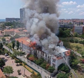 Κωνσταντινούπολη - φωτιά στο ελληνικό νοσοκομείο Μπαλουκλί: Συγκλονίζουν οι εικόνες από την εκκένωση (φωτό & βίντεο)