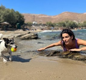 Σωτηροπούλου - Μαραβέγιας: Το χαρούμενο καλοκαίρι με τους φίλους και τον σκύλο τους - τραγούδια & παιχνίδια στην αμμουδιά (φωτό) - Κυρίως Φωτογραφία - Gallery - Video