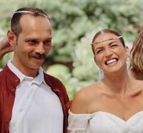 Ειρήνη Ψυχράμη - Λάμπρος Κτεναβός: Παντρεύτηκαν και βάφτισαν τον γιο τους - το νυφικό με τα εντυπωσιακά μανίκια (φωτό & βίντεο)