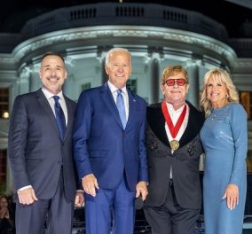 Ο Joe και η Jill Biden φωτογραφίζονται με το ζεύγος Elton John - «εξαφάνισε» ωστόσο τον σύζυγο στο post (φωτό)