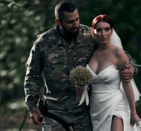 Η Ουκρανή Ζαν ντ’Αρκ παντρεύτηκε – Ο γάμος της πρώην κοσμηματοποιού που έγινε ελεύθερη σκοπευτής  - Κυρίως Φωτογραφία - Gallery - Video