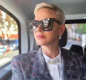 Top model η πριγκίπισσα Σαρλίν του Μονακό: Με καρό σακάκι Louis Vuitton, preppy πουκάμισο & υπέροχα γυαλιά ηλίου (φωτό & βίντεο) - Κυρίως Φωτογραφία - Gallery - Video