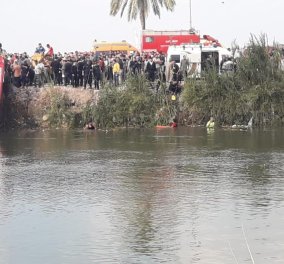 Αίγυπτος: Τουλάχιστον 19 νεκροί από πτώση λεωφορείου σε κανάλι - Συνταρακτικες εικονες 