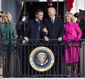Brigitte Macron: Τα κοστούμια Louis Vuitton που έβαλε η πρώτη κυρία της Γαλλίας στο ταξίδι της στις ΗΠΑ (φωτό & βίντεο) - Κυρίως Φωτογραφία - Gallery - Video