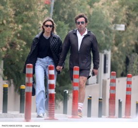 Βίκυ Καγιά και Ηλίας Κρασσάς χέρι-χέρι στην Γλυφάδα - Το στυλάτο casual look με τζιν και καπιτονέ μπουφάν (φωτό) - Κυρίως Φωτογραφία - Gallery - Video