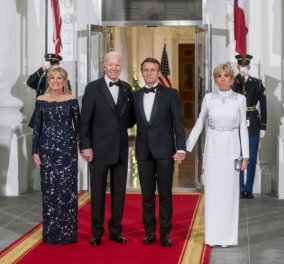 Επίσημο δείπνο του Λευκού Οίκου: Έλαμψαν οι Πρώτες Κυρίες των ΗΠΑ & της Γαλλίας - Όλες οι λεπτομέρειες και το μενού (φωτό)  - Κυρίως Φωτογραφία - Gallery - Video