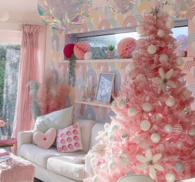 Ροζ Χριστουγεννιάτικα δέντρα: Μοντέρνα - προτώτυπα - εντυπωσιακά! - Δείτε πως μπορείτε να τα διακοσμήσετε!