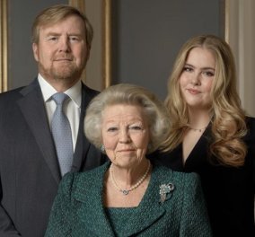 Τρεις γενιές βασιλιάδων! Γιορτάζουν τα γενέθλια της Βεατρίκης της Ολλανδίας - Το κομψό κυπαρισσί ταγιέρ της (φωτό) - Κυρίως Φωτογραφία - Gallery - Video