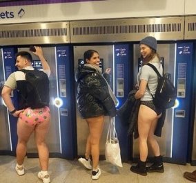 No trousers Day στο Μετρό του Λονδίνου - Γέμισε εκατοντάδες γυμνούς (φωτό & βίντεο) - Κυρίως Φωτογραφία - Gallery - Video