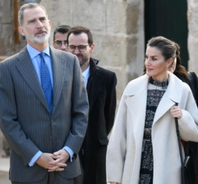 Aπαστράπττουσα για ακόμη μια φορά η βασίλισσα Λετίσια της Ισπανίας - Το printed Mango φόρεμα που κοστίζει μόλις 70 ευρώ (φωτό - βίντεο)   - Κυρίως Φωτογραφία - Gallery - Video